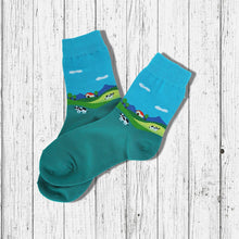 Load image into Gallery viewer, Dairy Cows Socks Green
