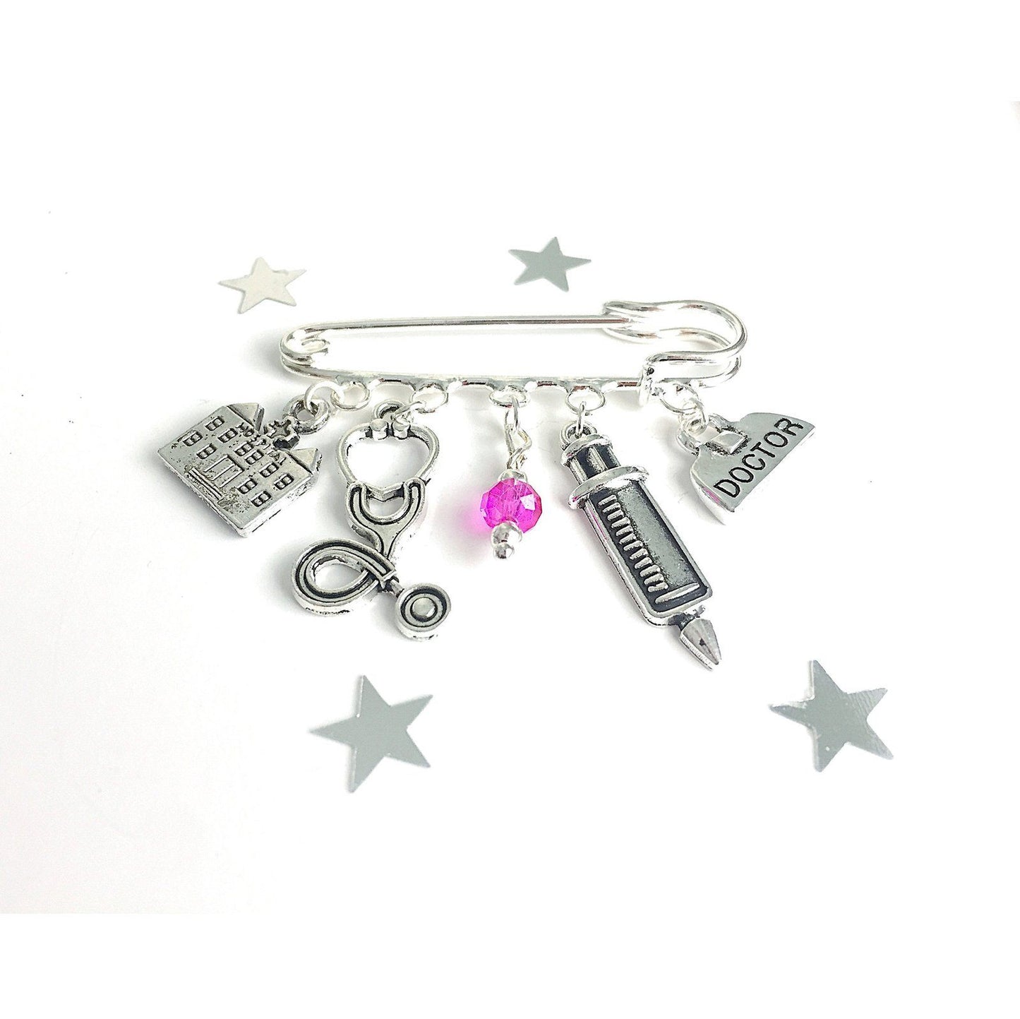 Doctor Brooch Silver