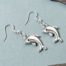 Load image into Gallery viewer, Dolphin Earrings Silver
