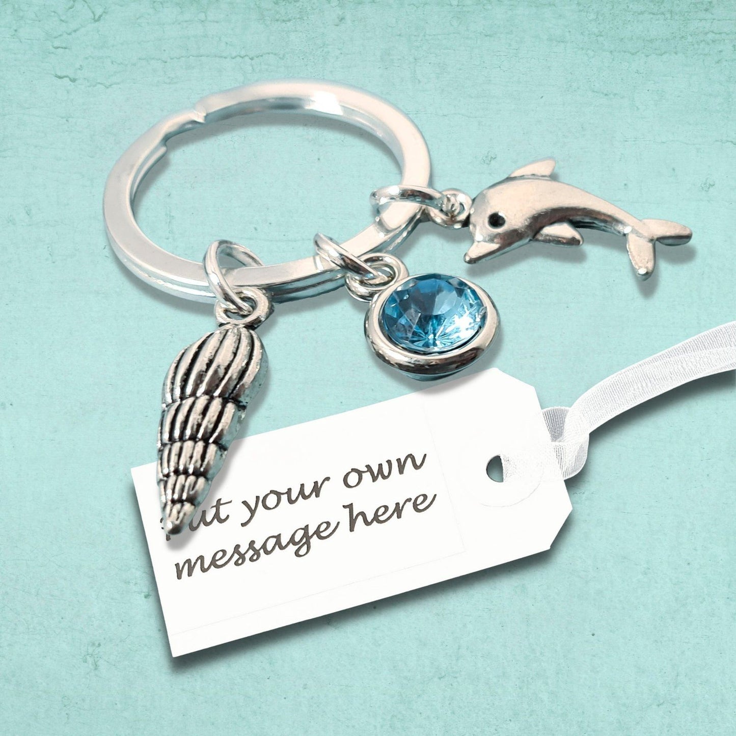 Dolphin Keyring Silver
