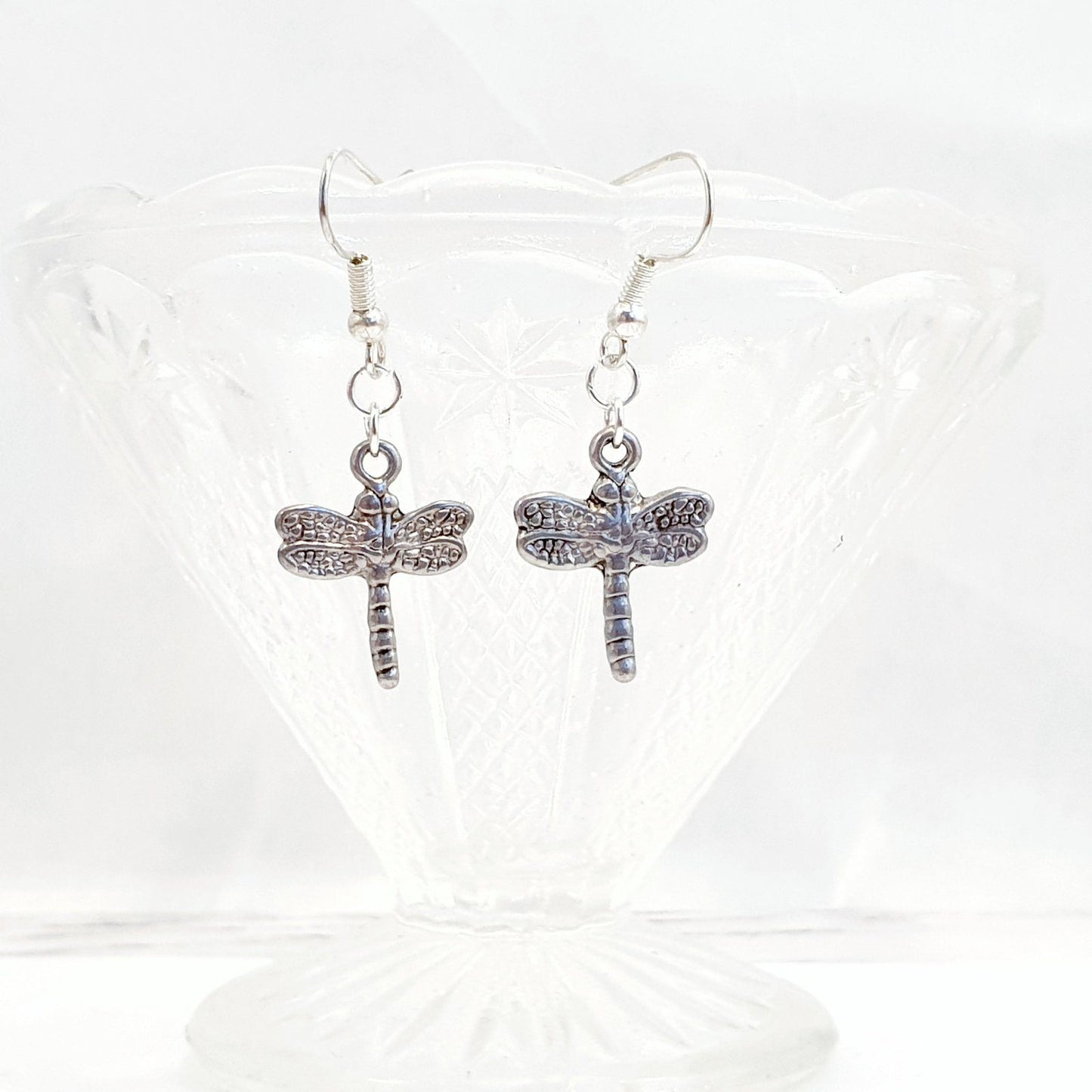 Dragonfly Earrings Silver