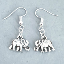Load image into Gallery viewer, Elephant Earrings Silver
