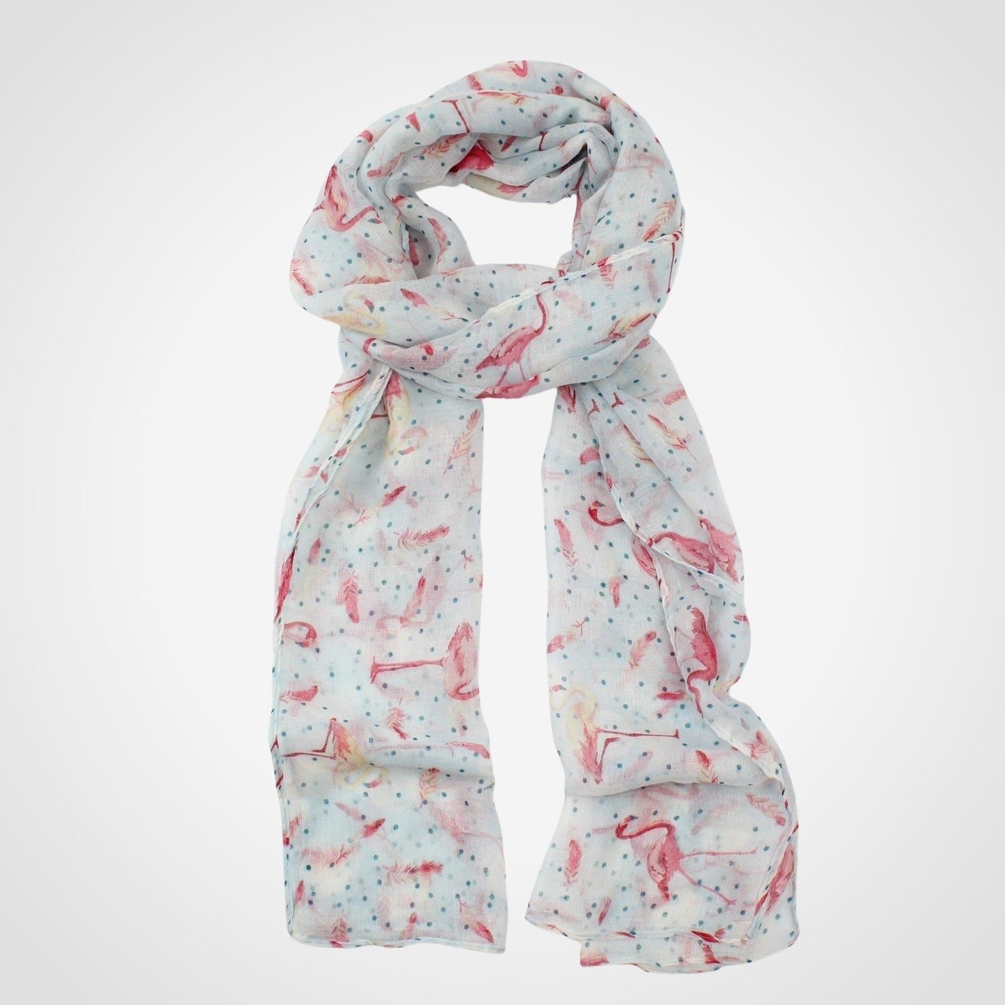 Flamingo Dotty Scarf Blue