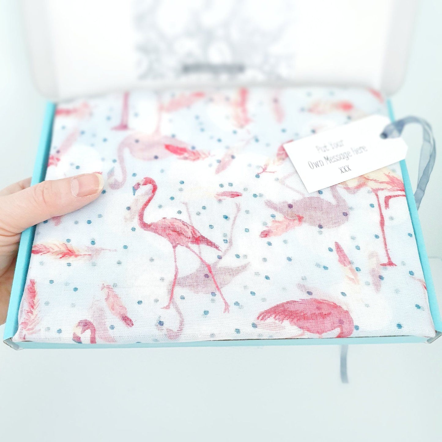 Flamingo Dotty Scarf Blue