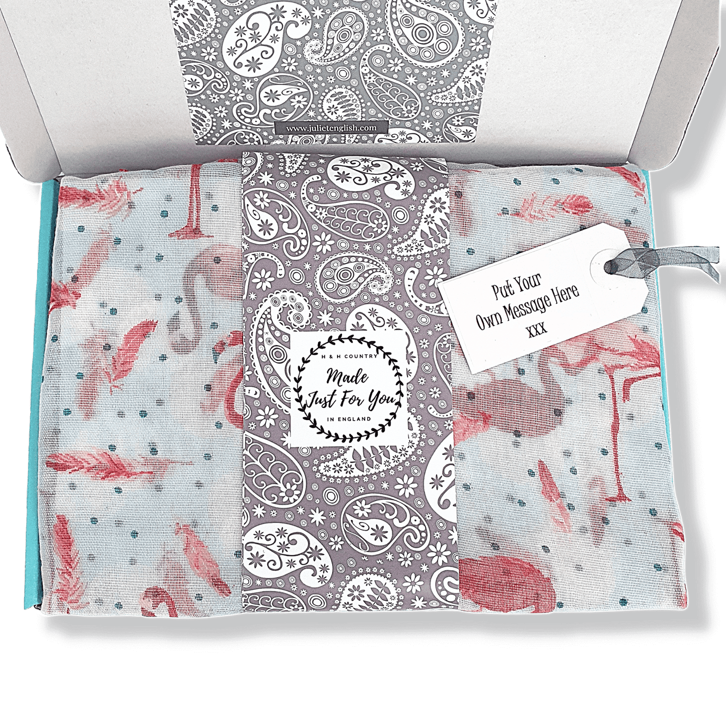Flamingo Dotty Scarf Blue