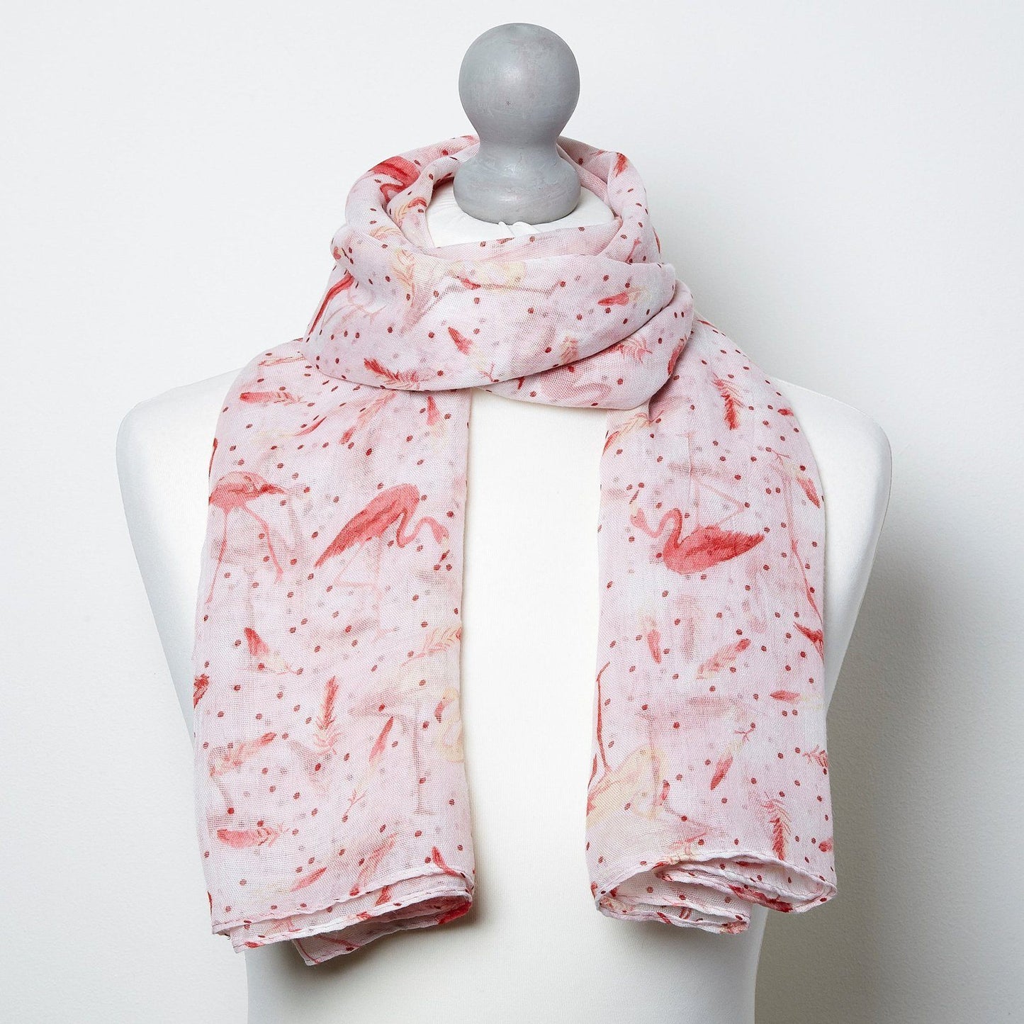 Flamingo Dotty Scarf Pink