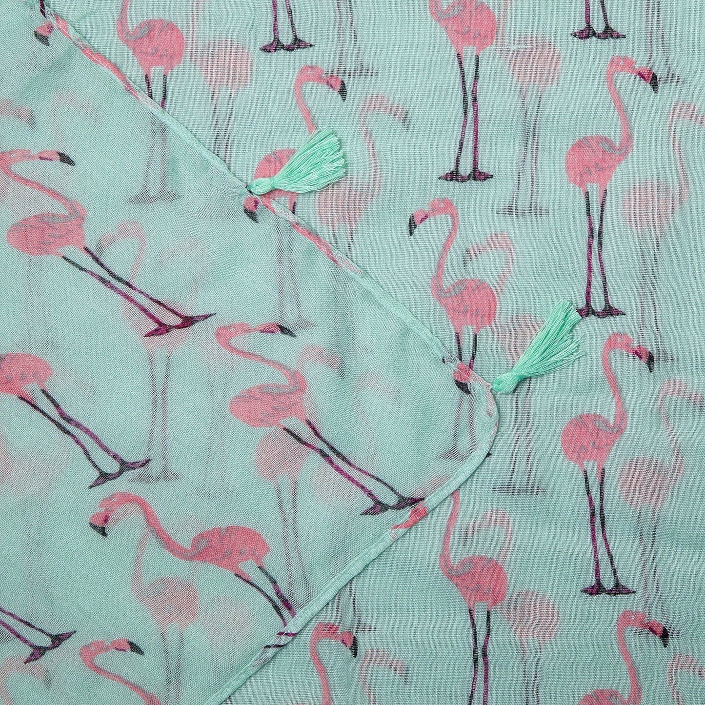 Flamingo Scarf Aqua