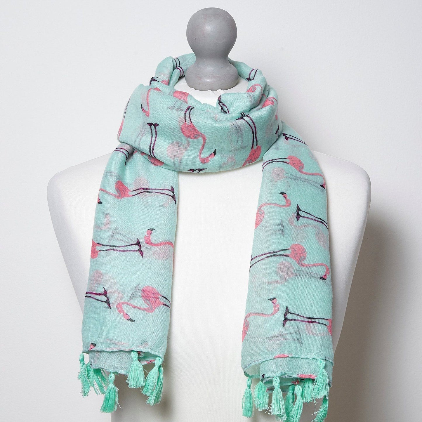 Flamingo Scarf Aqua