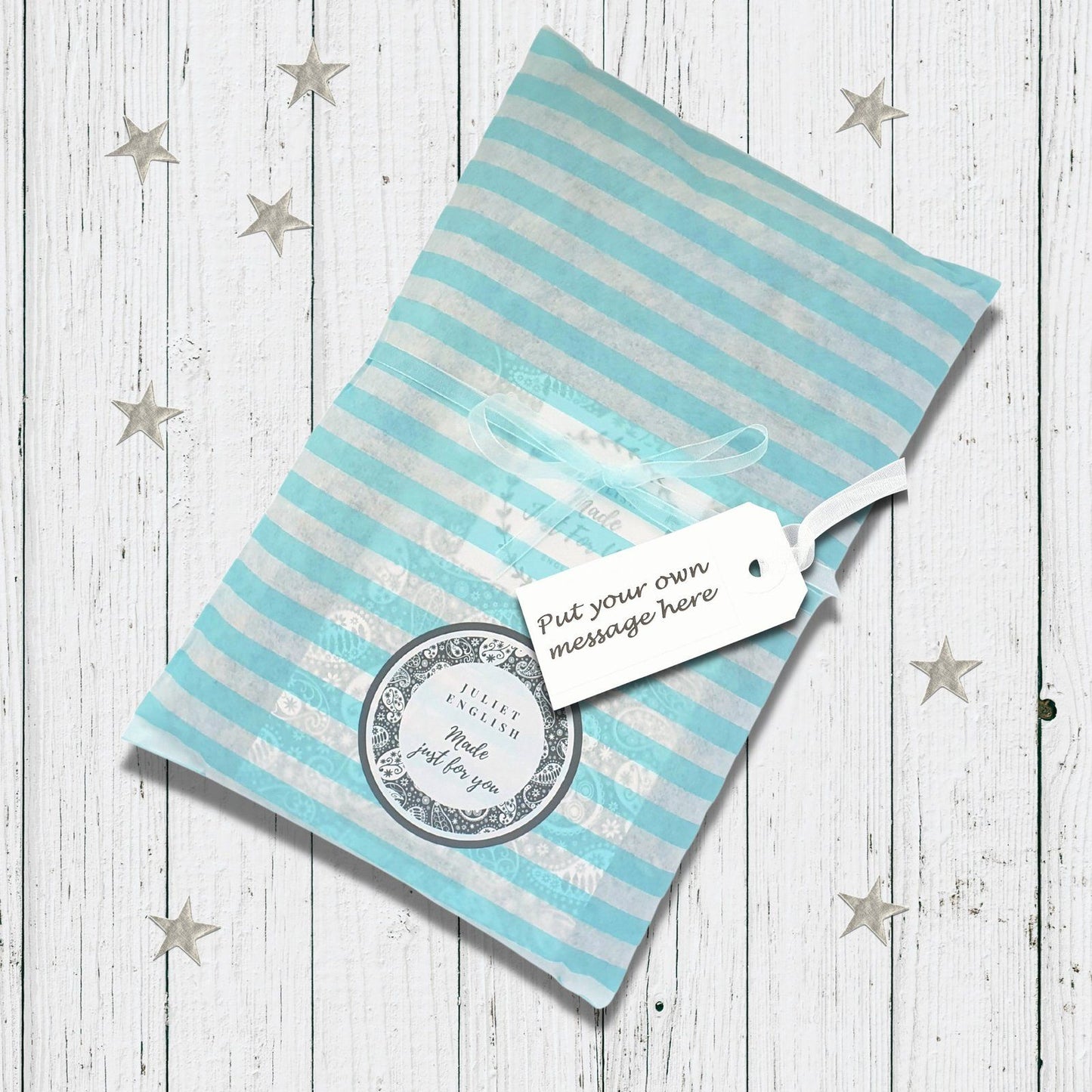 Foiled Dandelion Scarf Light Blue Silver