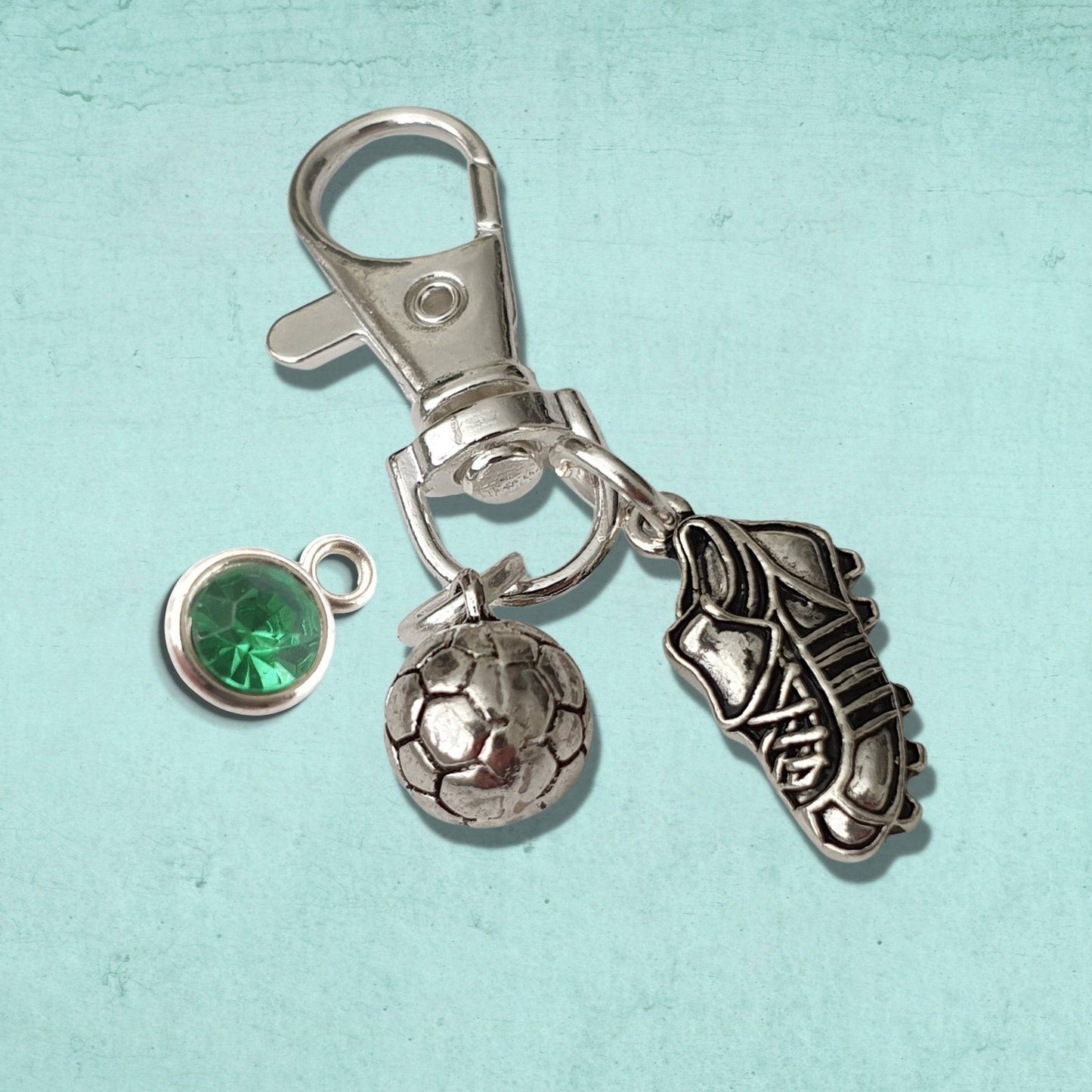 Football Bag Clip Silver