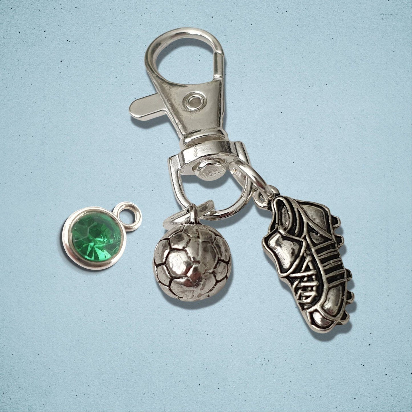 Football Bag Clip Silver