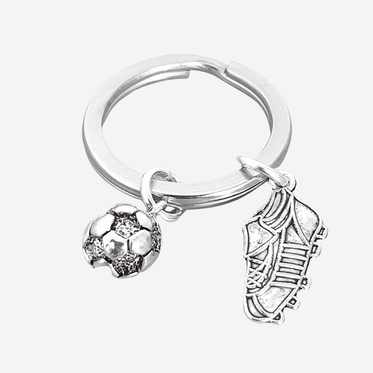 Footballer Keyring Silver