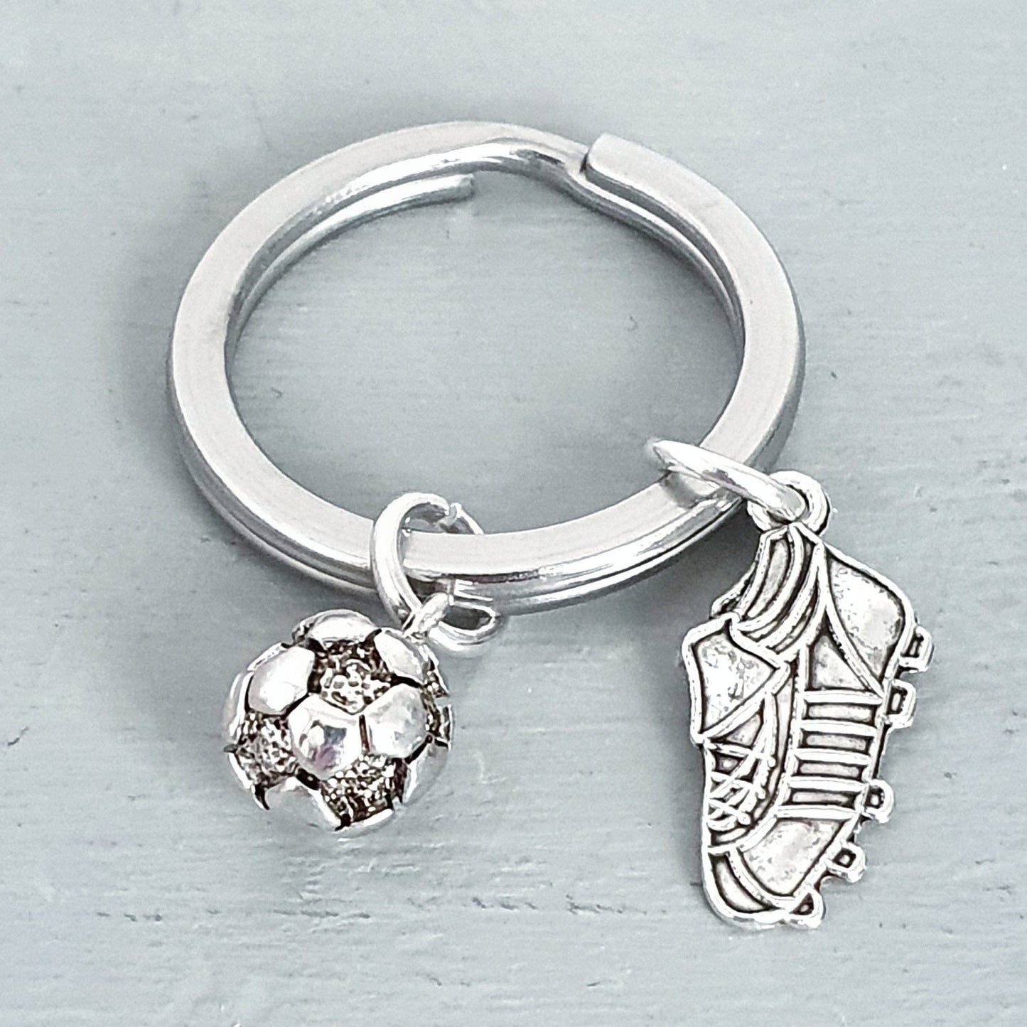 Footballer Keyring Silver