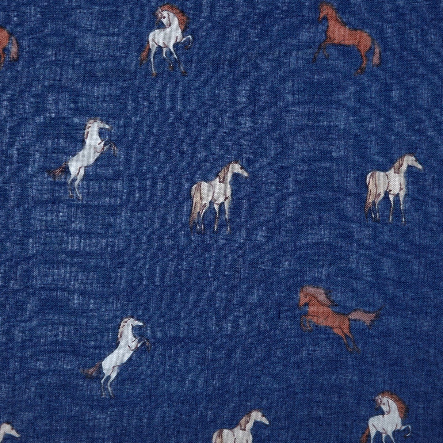 Frisky Horses Scarf Dark Blue