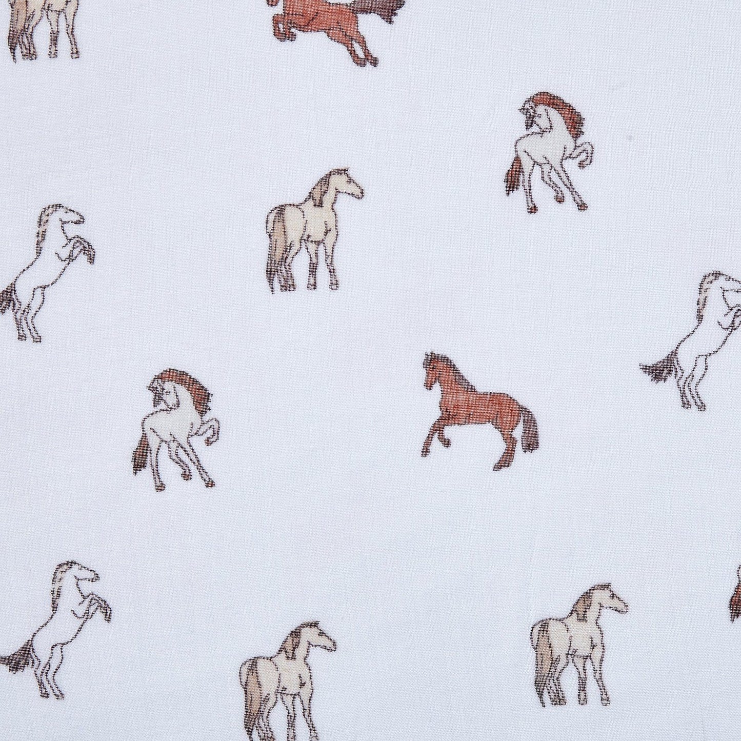 Frisky Horses Scarf White
