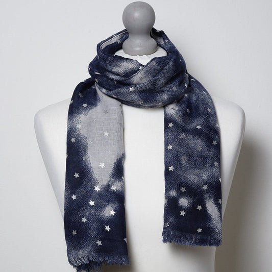 Galaxy Scarf Blue Silver