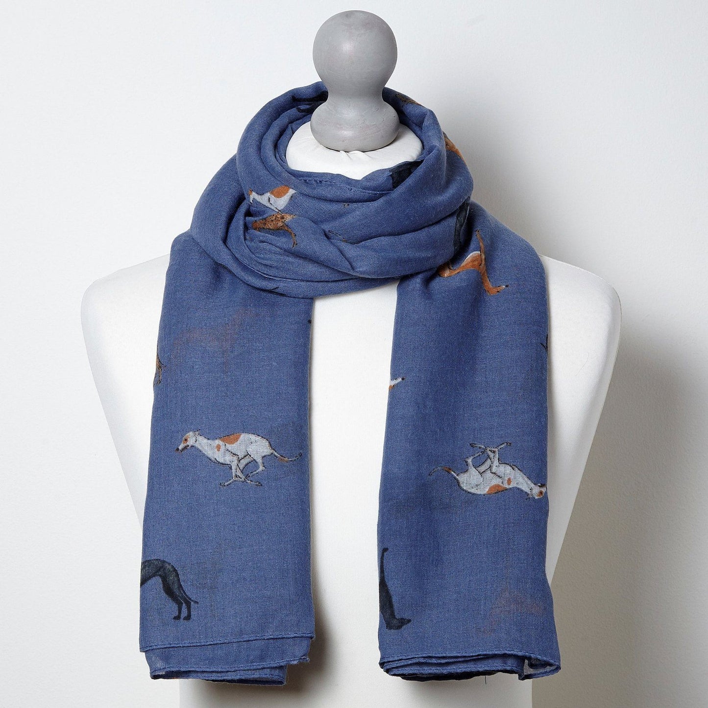 Gallivanting Greyhound Scarf Blue