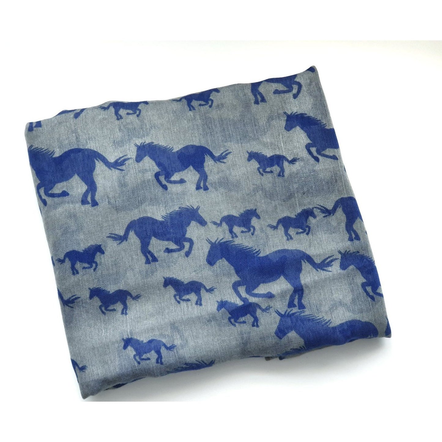 Galloping Horses Scarf Grey