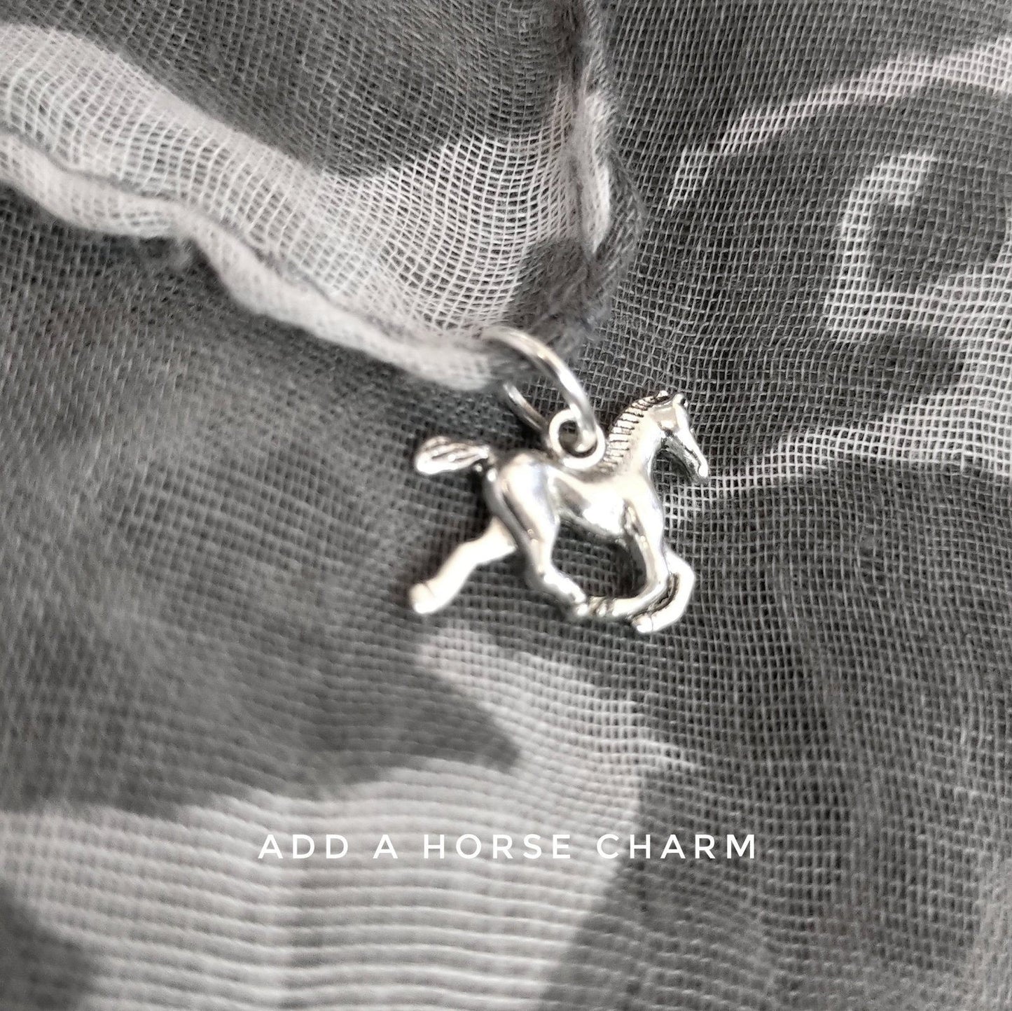 Galloping Horses Scarf White