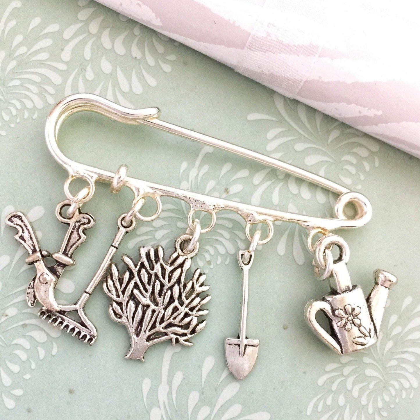 Garden Tree Brooch Silver