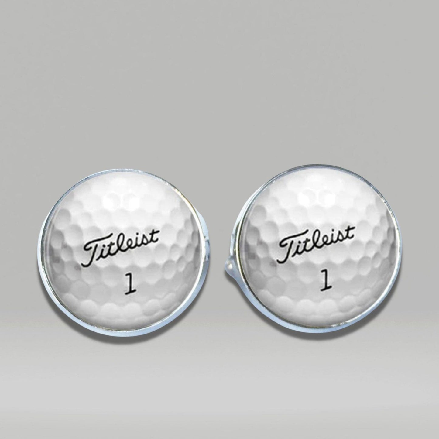 Golf Ball Cufflinks Silver