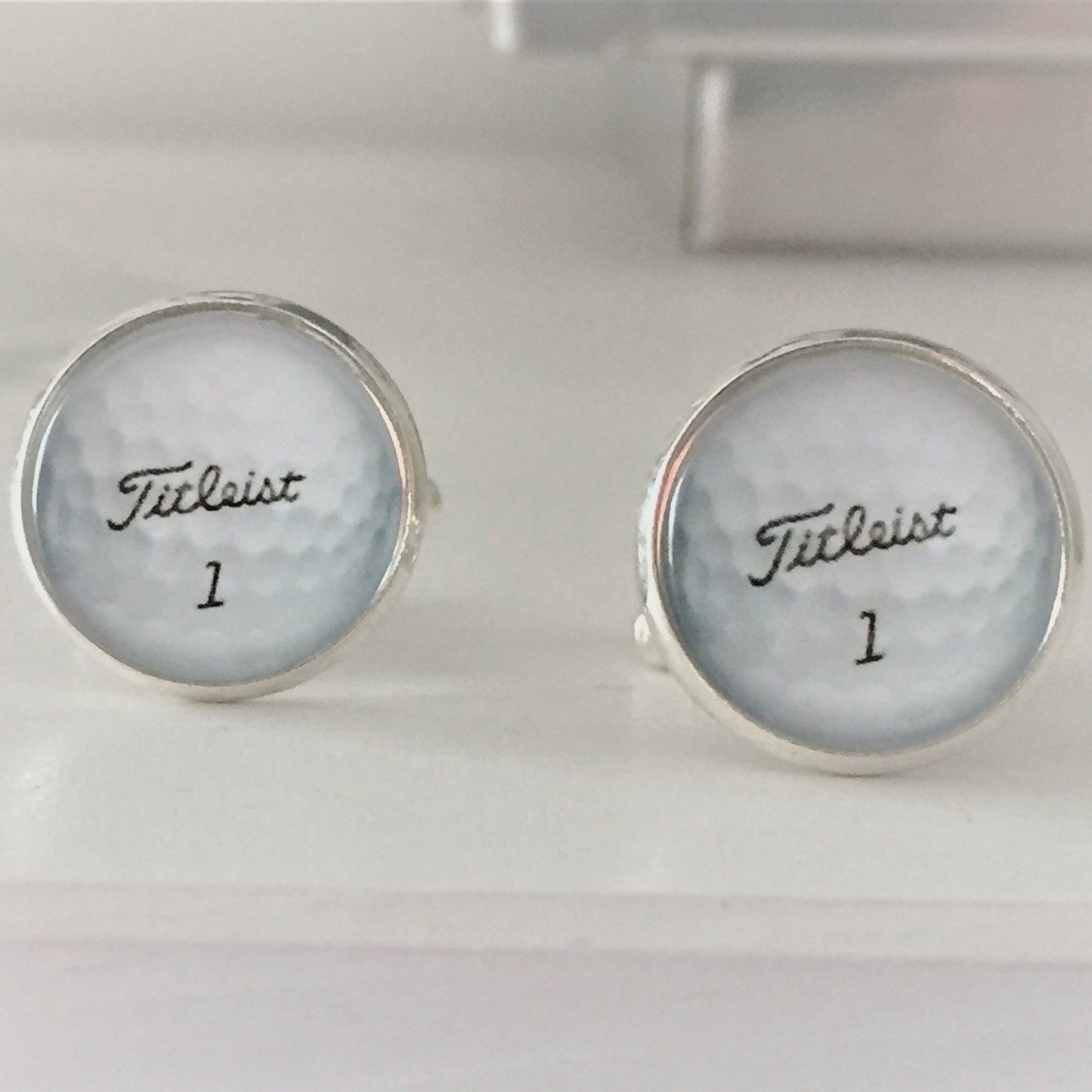 Golf Ball Cufflinks Silver