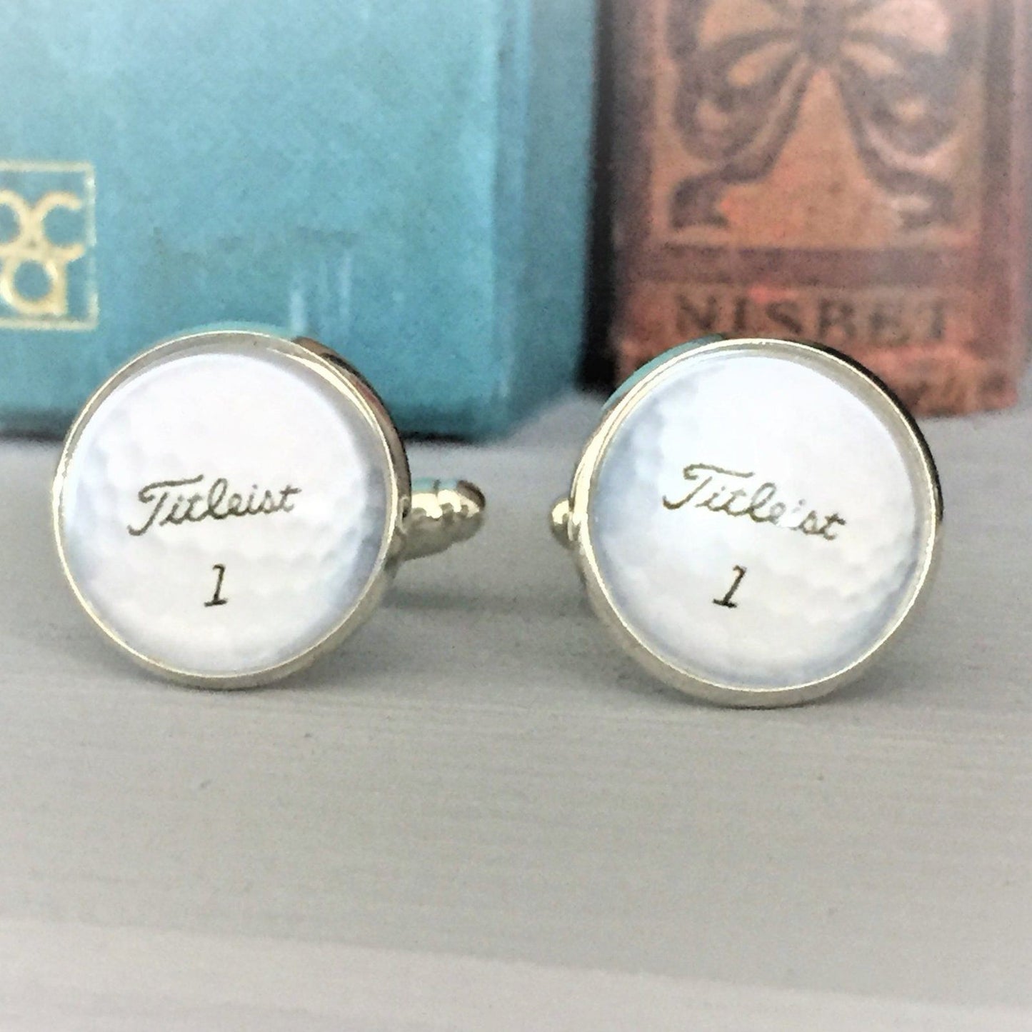 Golf Ball Cufflinks Silver