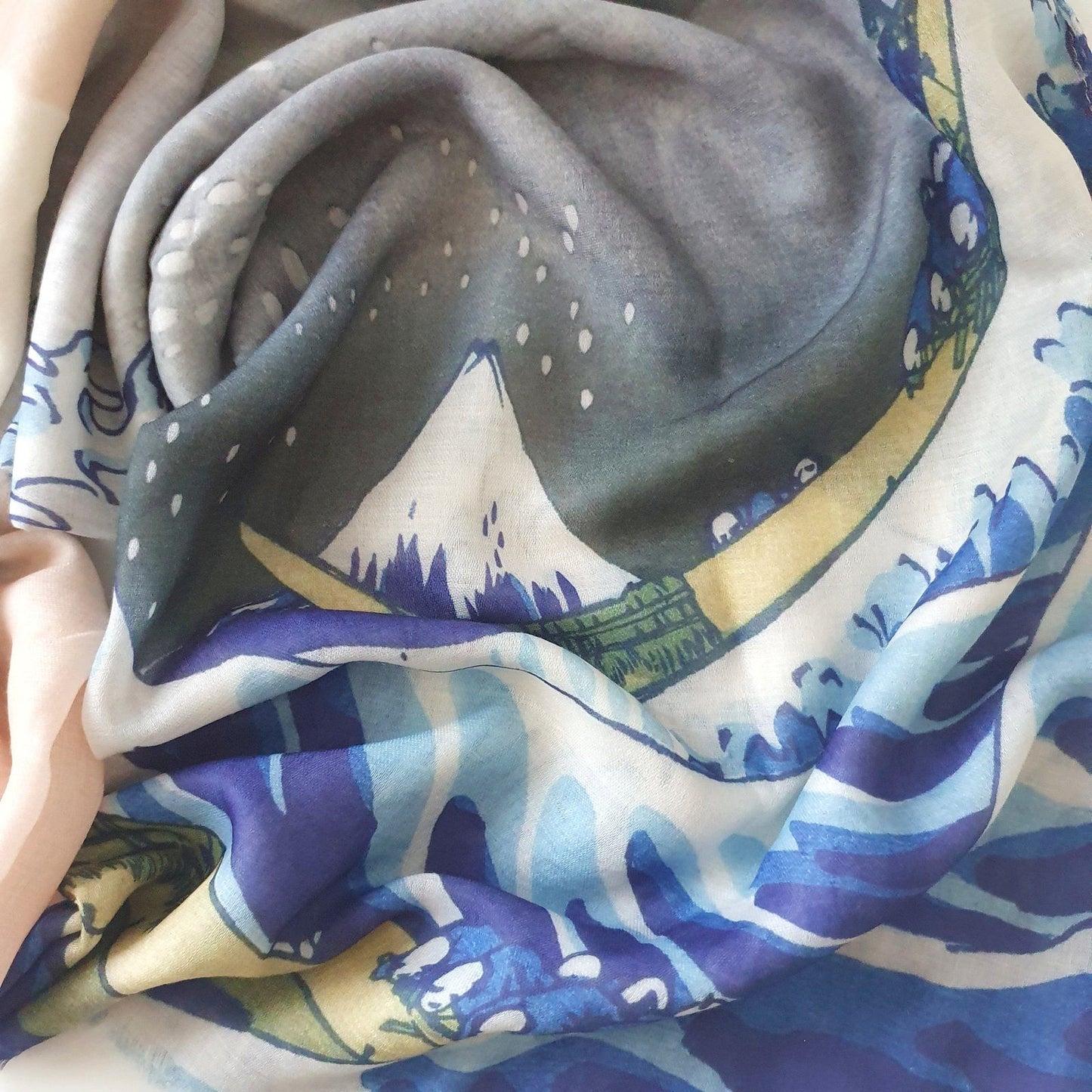 Great Wave Scarf Silk