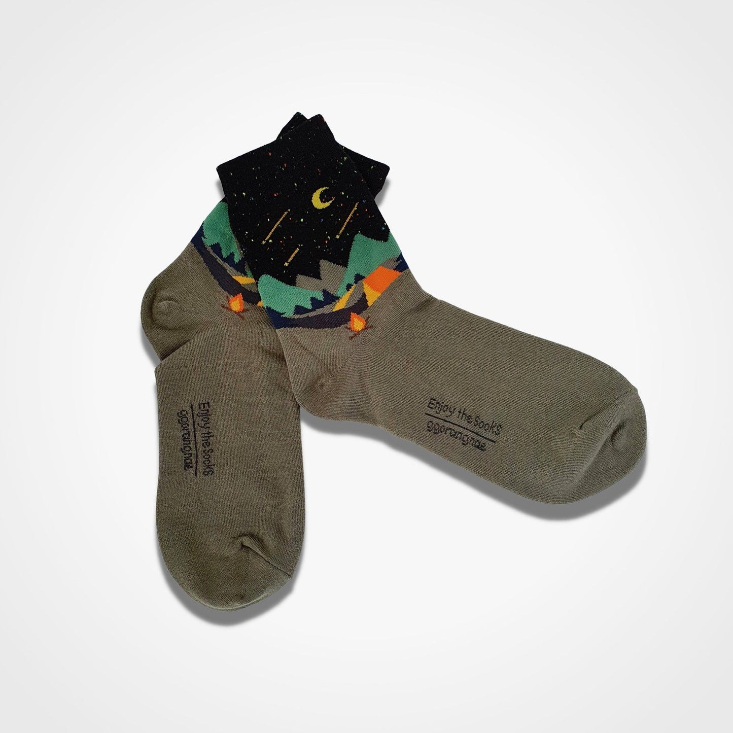 Happy Campers Socks Green