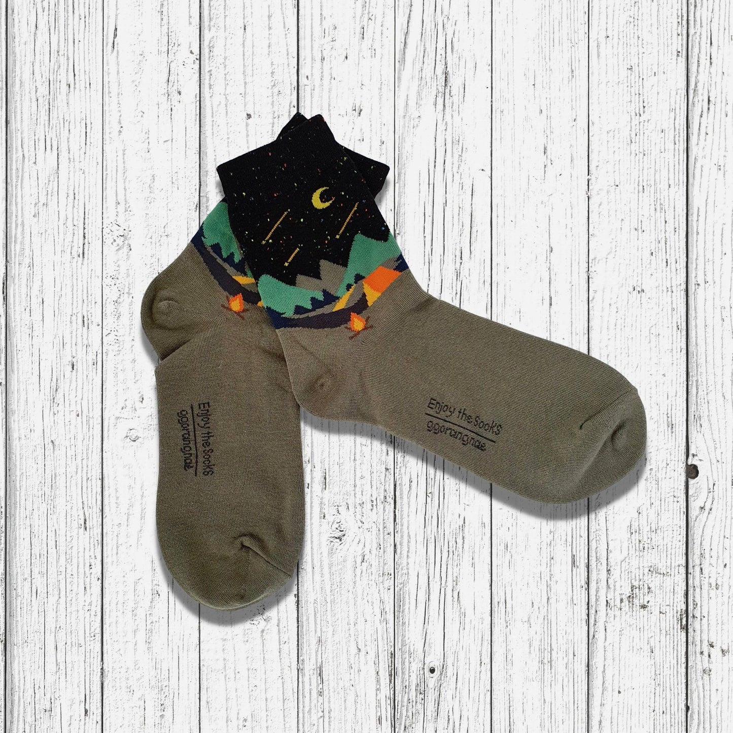 Happy Campers Socks Green