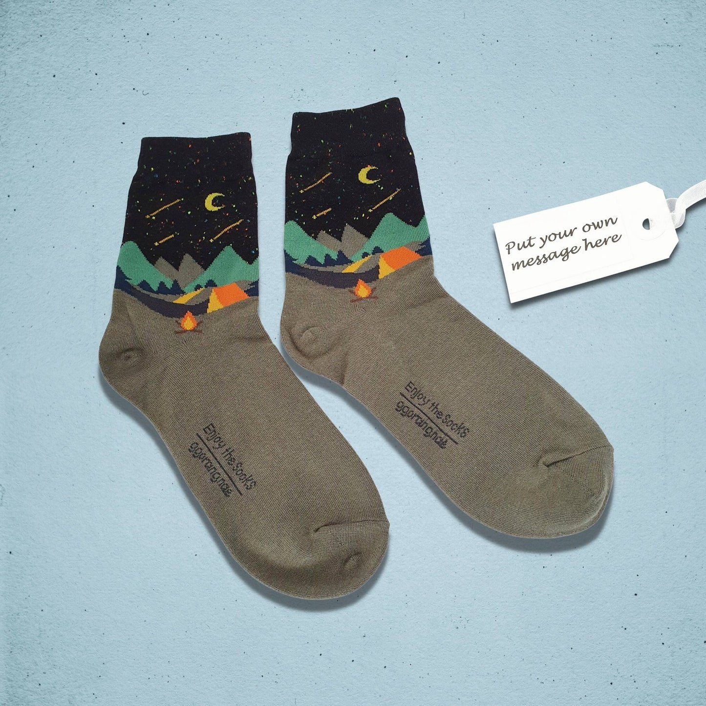 Happy Campers Socks Green