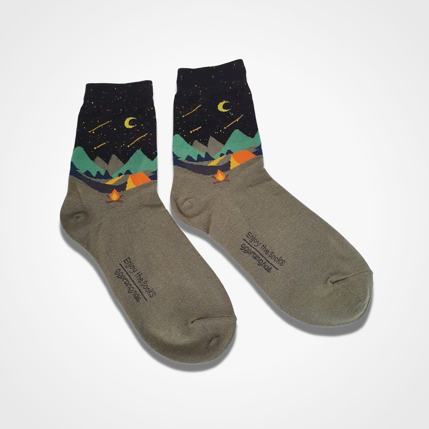 Happy Campers Socks Green