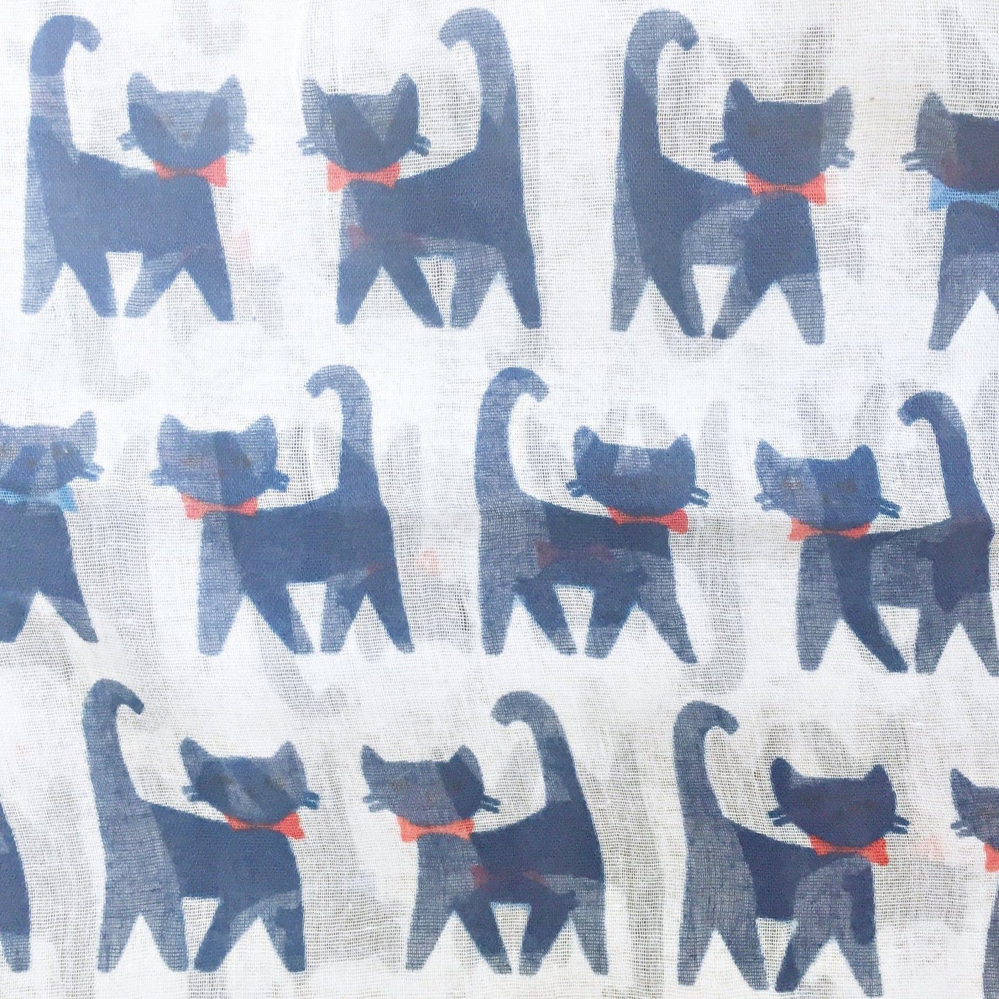 Happy Cats Scarf White