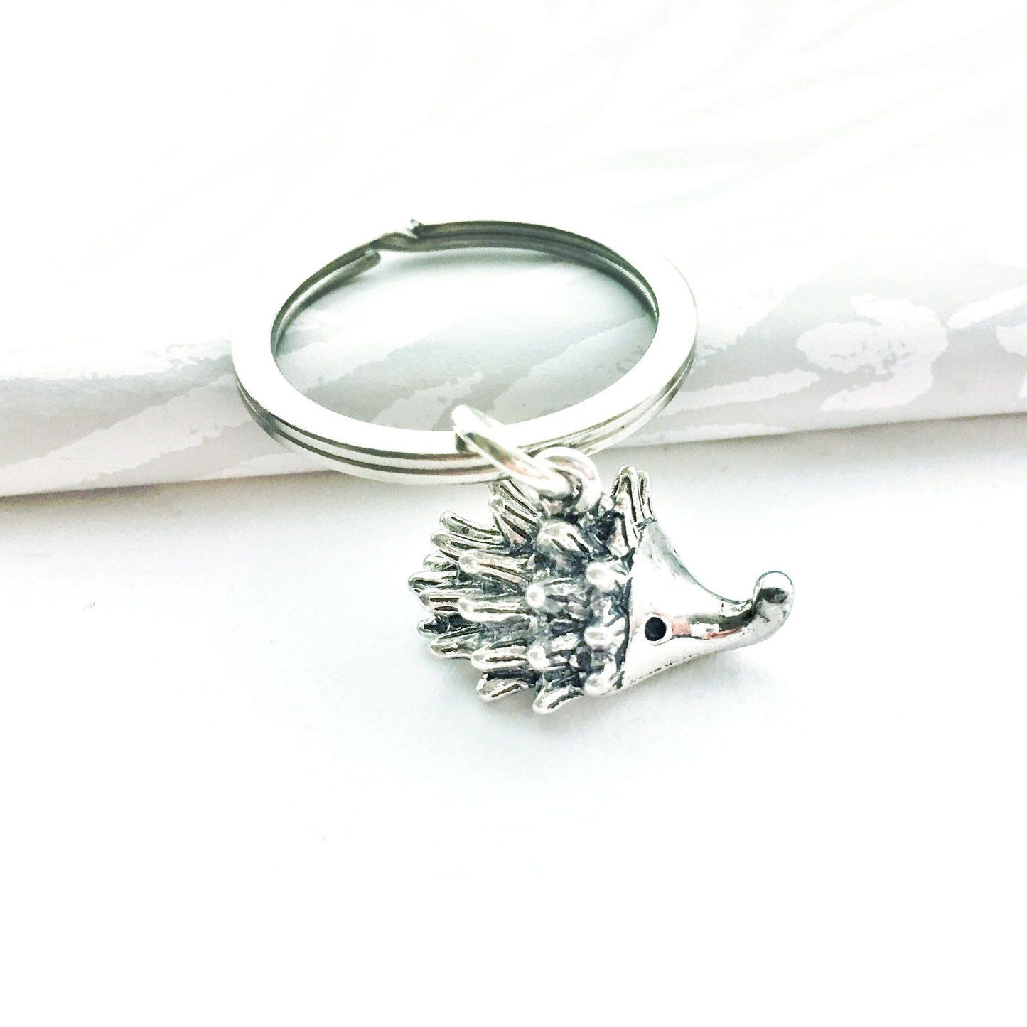 Hedgehog Keyring Silver
