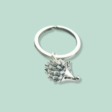 Load image into Gallery viewer, Hedgehog Keyring Silver
