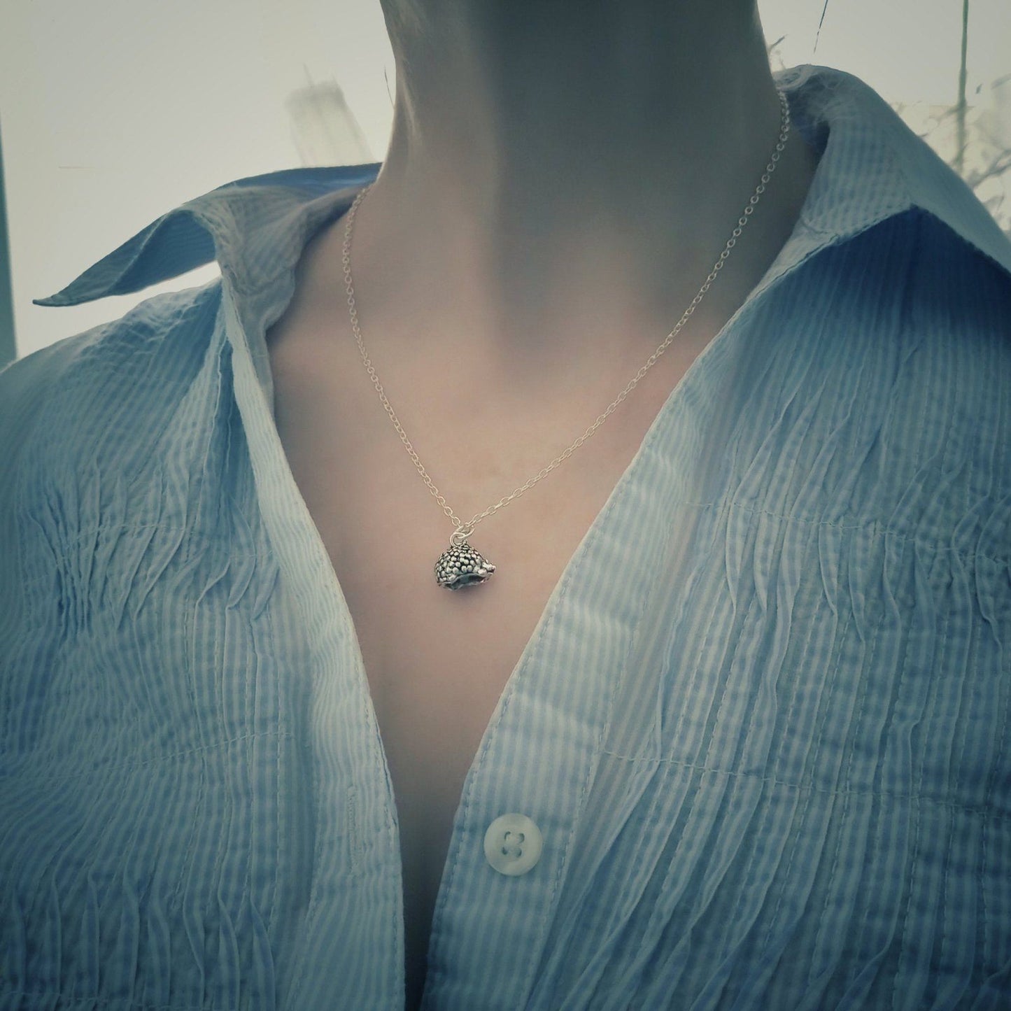Hedgehog Necklace Silver