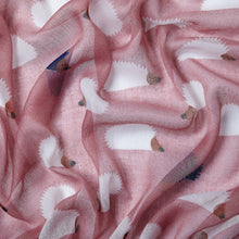 Load image into Gallery viewer, Hedgehog Print Scarf Pink
