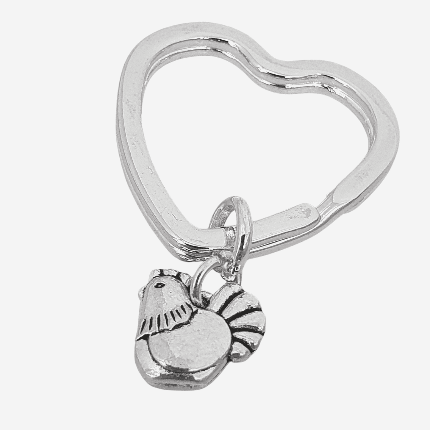 Hen Keyring Silver