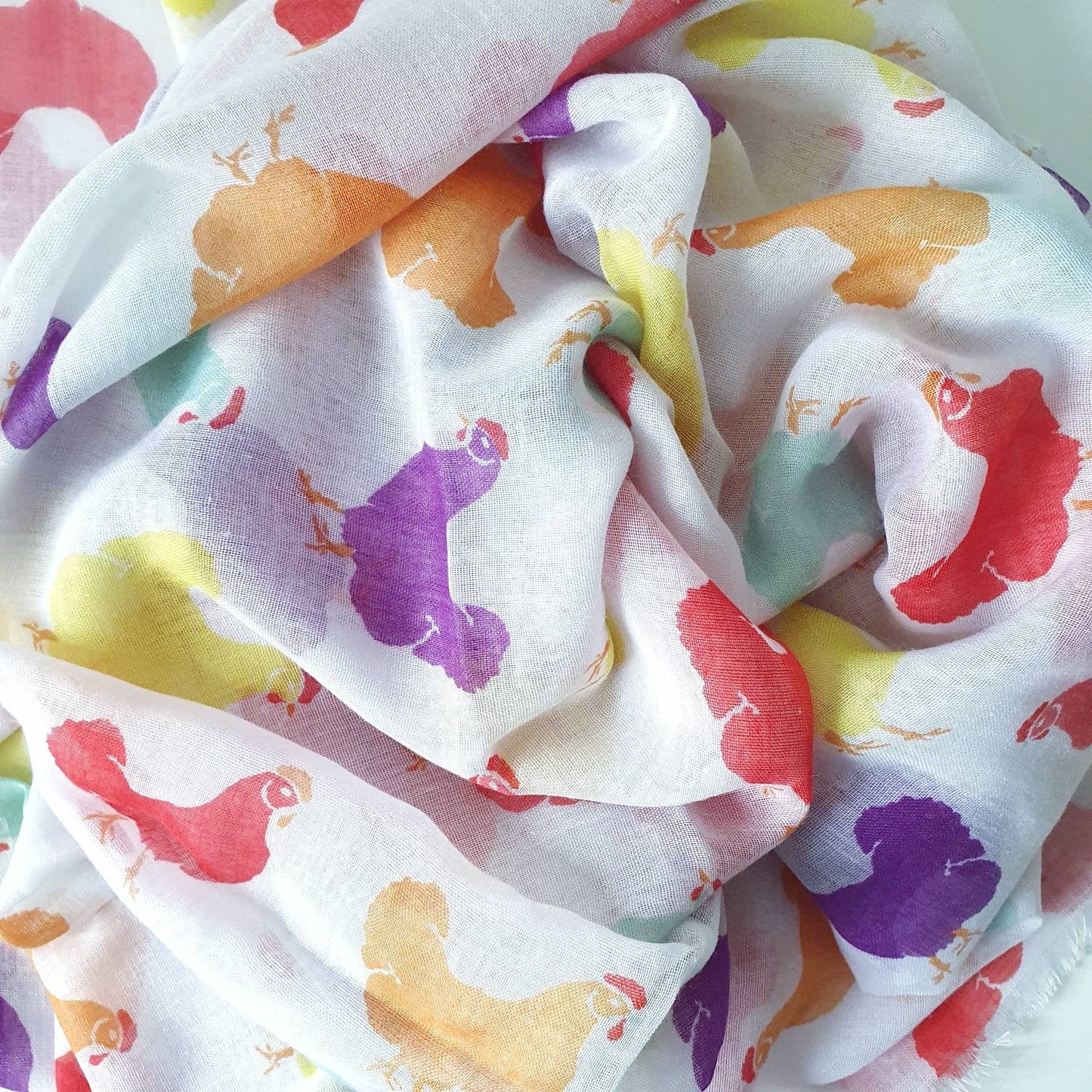 Hens Print Scarf