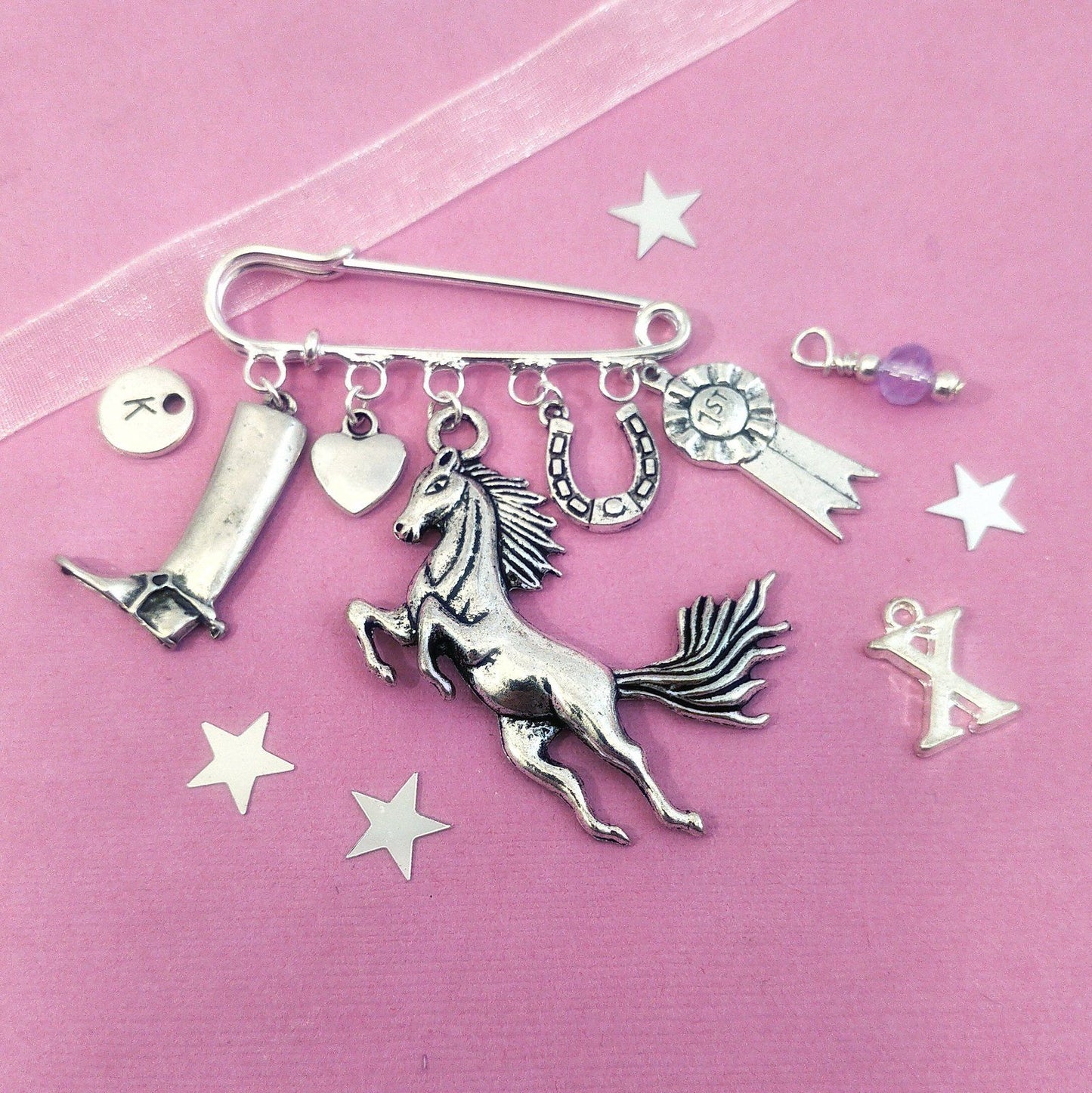 Horse Lover Brooch Silver