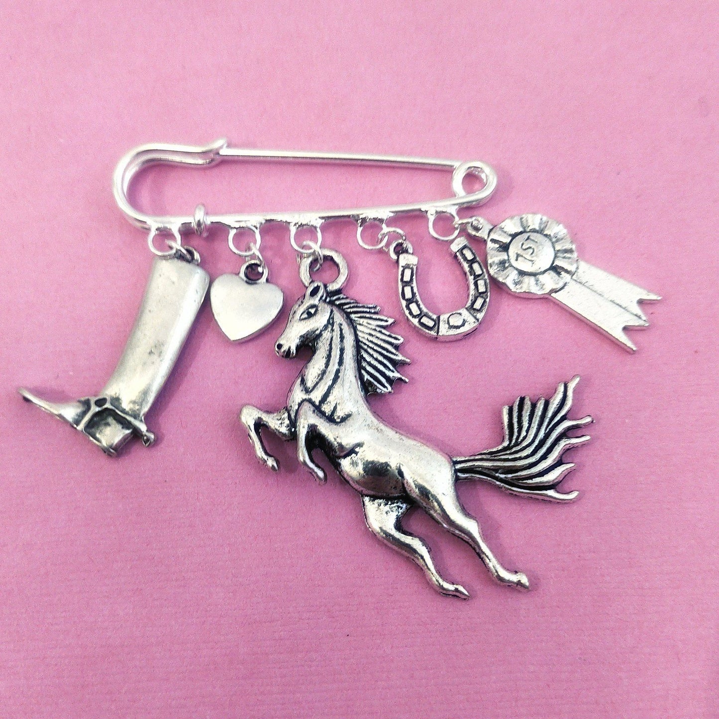 Horse Lover Brooch Silver