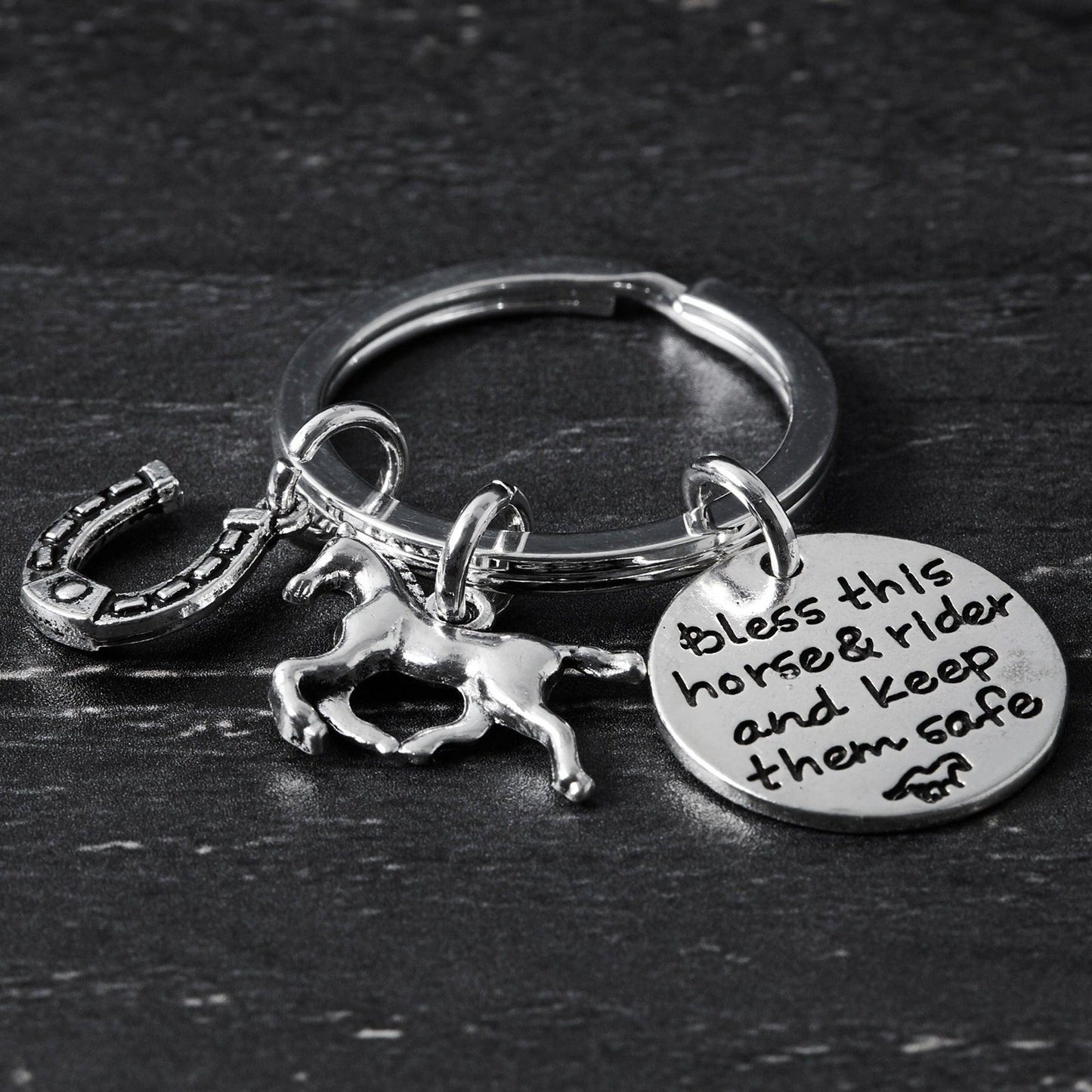 Horse Lover Keyring Silver