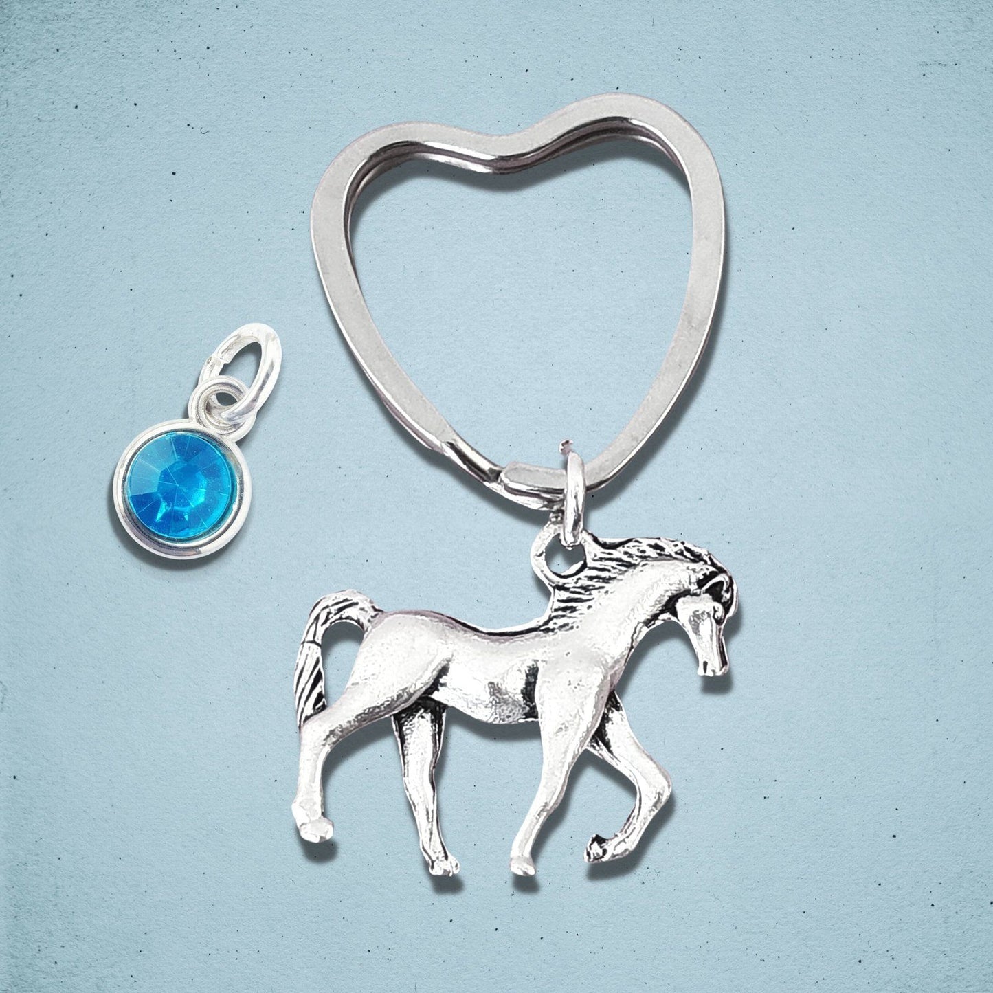 Horse Lover Keyring Silver