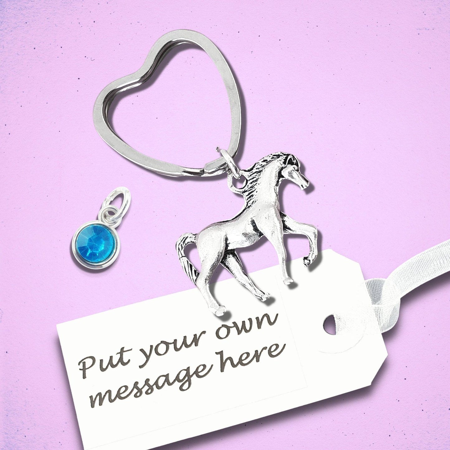 Horse Lover Keyring Silver