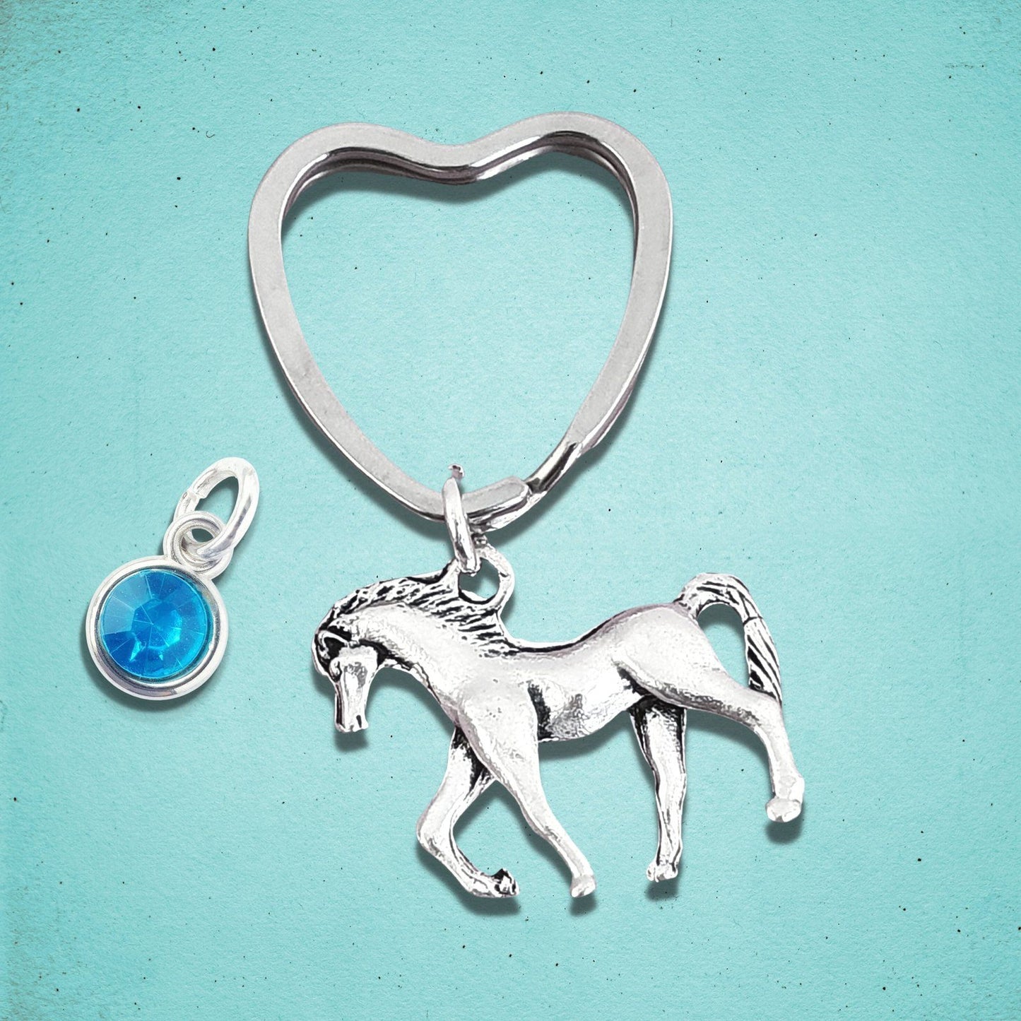 Horse Lover Keyring Silver