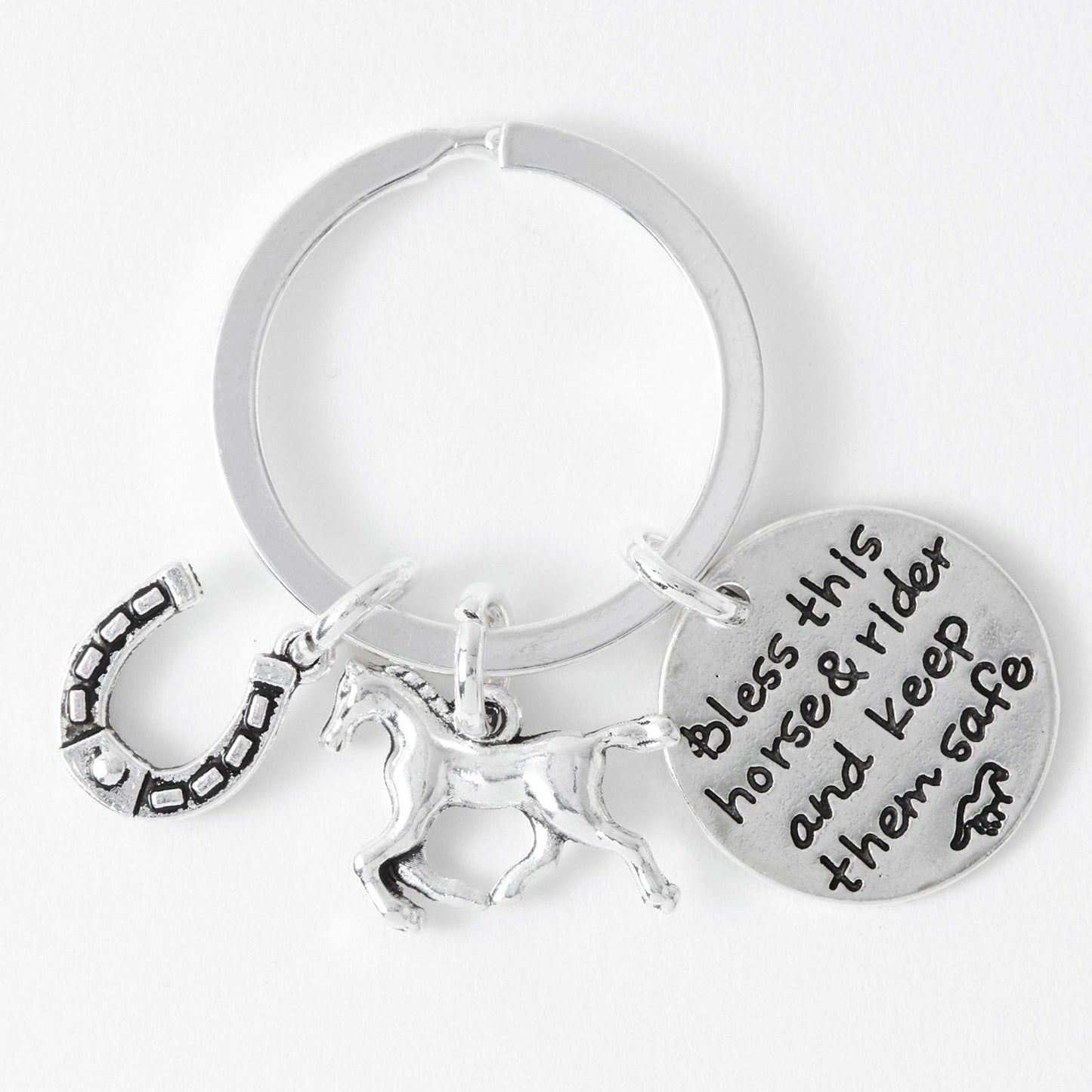 Horse Lover Keyring Silver