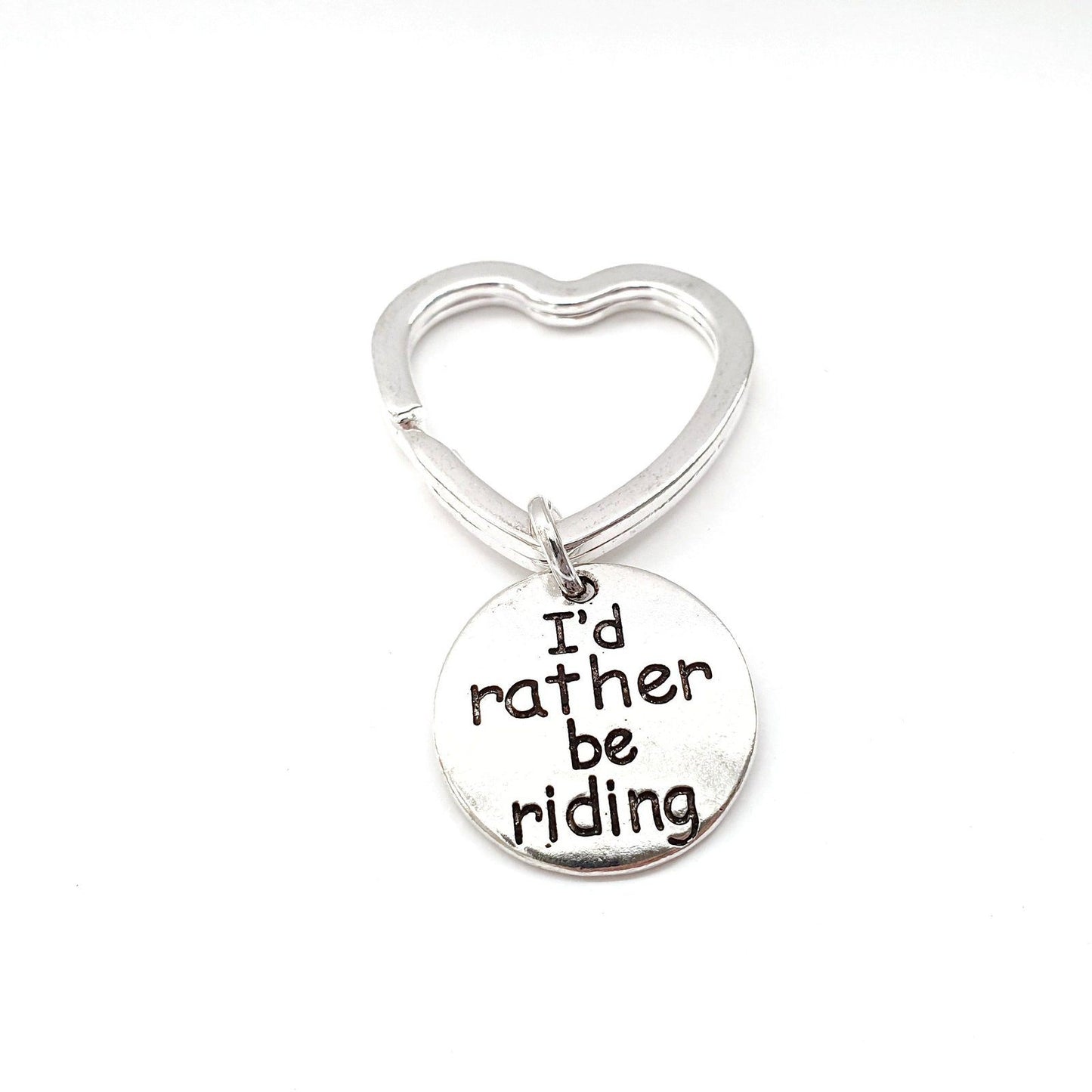 Horse Rider Keyring Silver