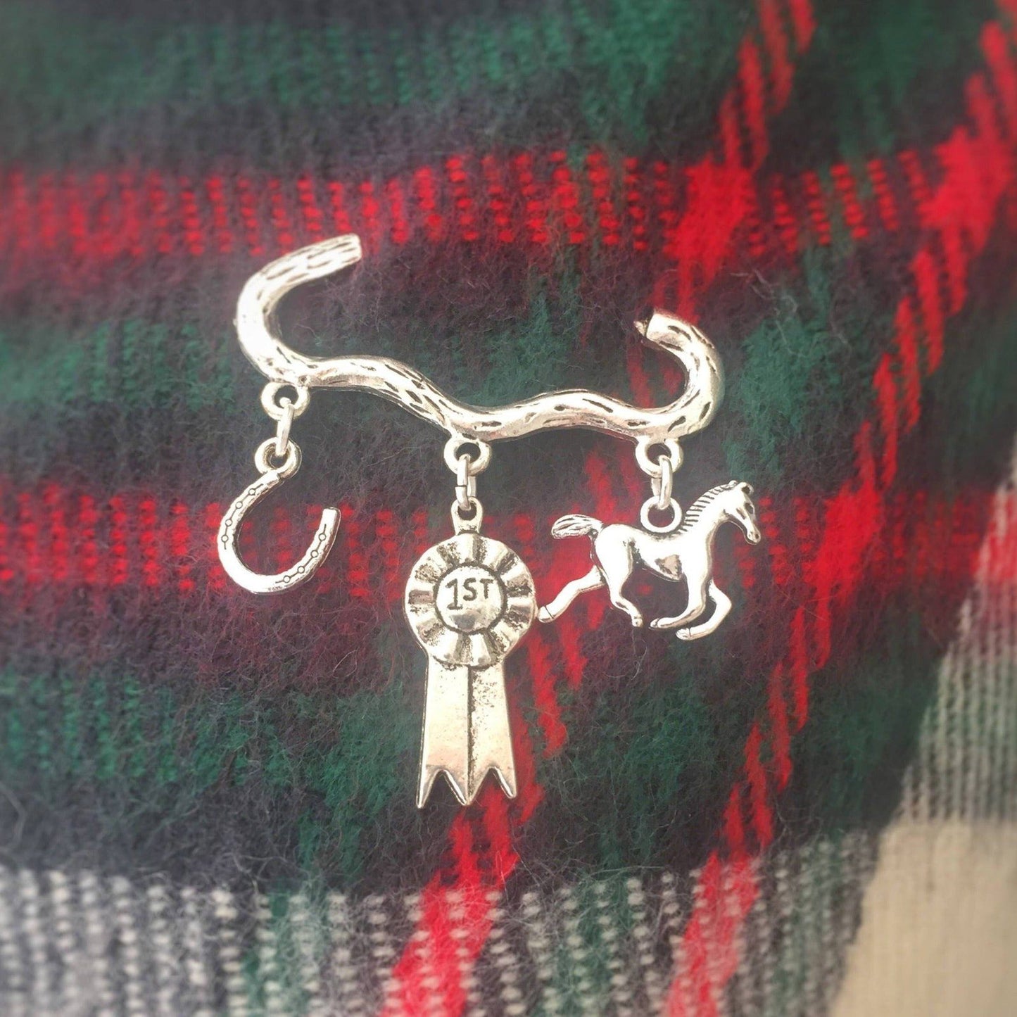 Horse Stockpin Brooch Silver