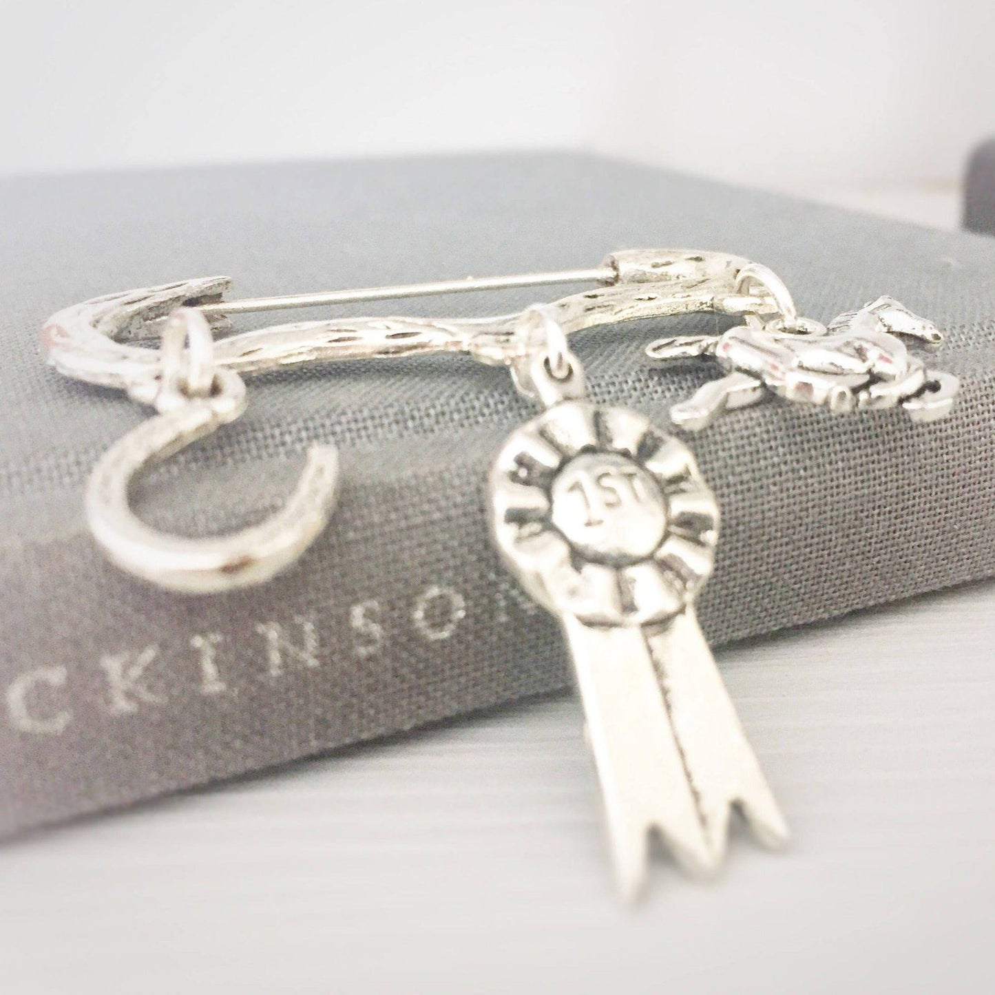 Horse Stockpin Brooch Silver