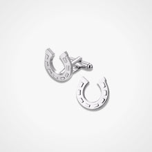 Load image into Gallery viewer, Horseshoe Cufflinks Silver

